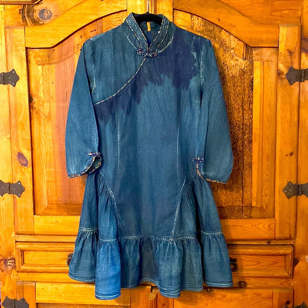 Vicky and Lucas Denim Asian Inspired Dress